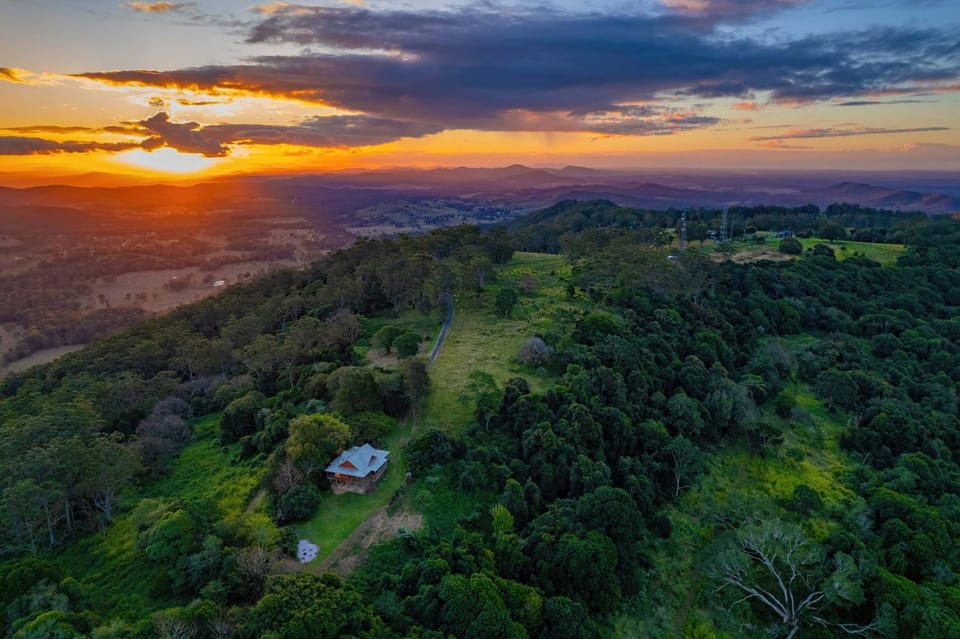 Natural landscape, Bird's eye view, Mountain view, Sunset