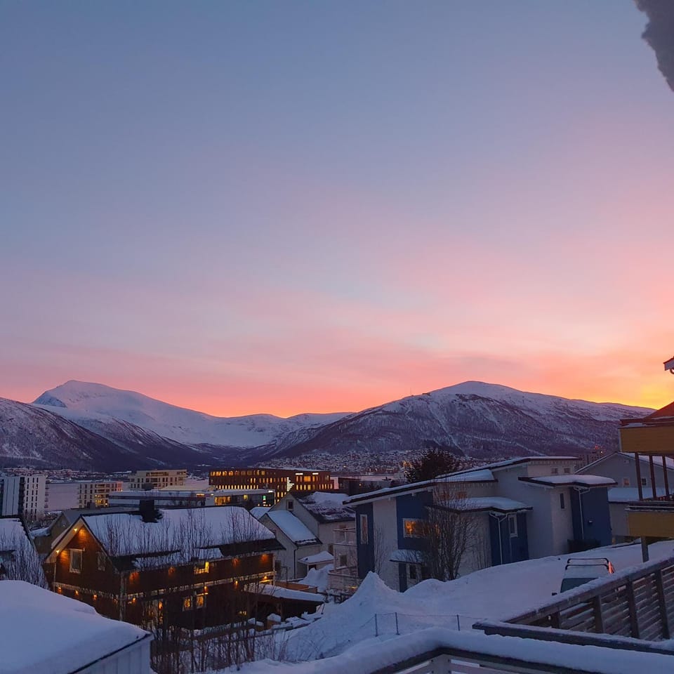Natural landscape, Winter, Mountain view, Sunrise