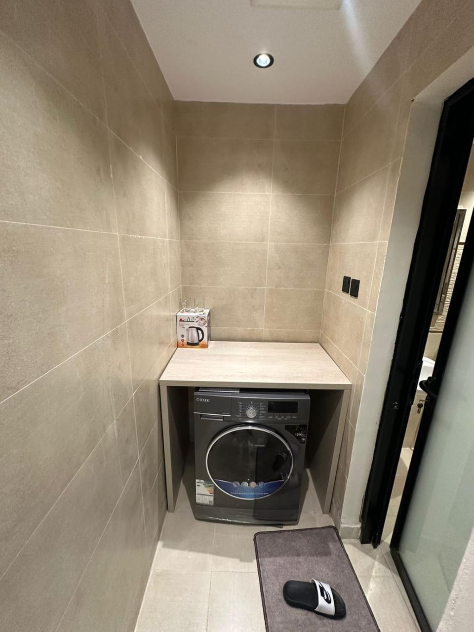 Bathroom, washing machine, dryer