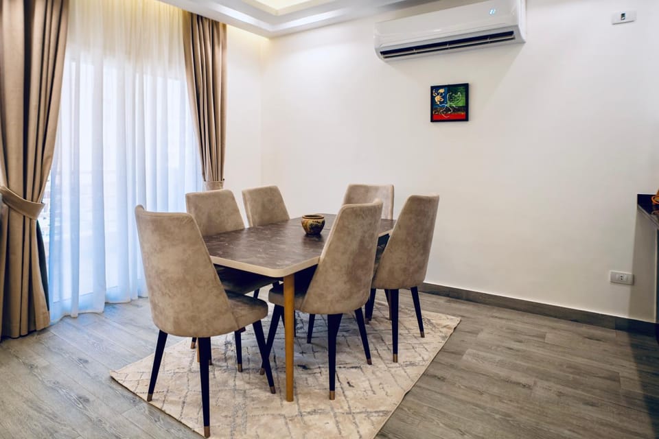 Dining area, air conditioner