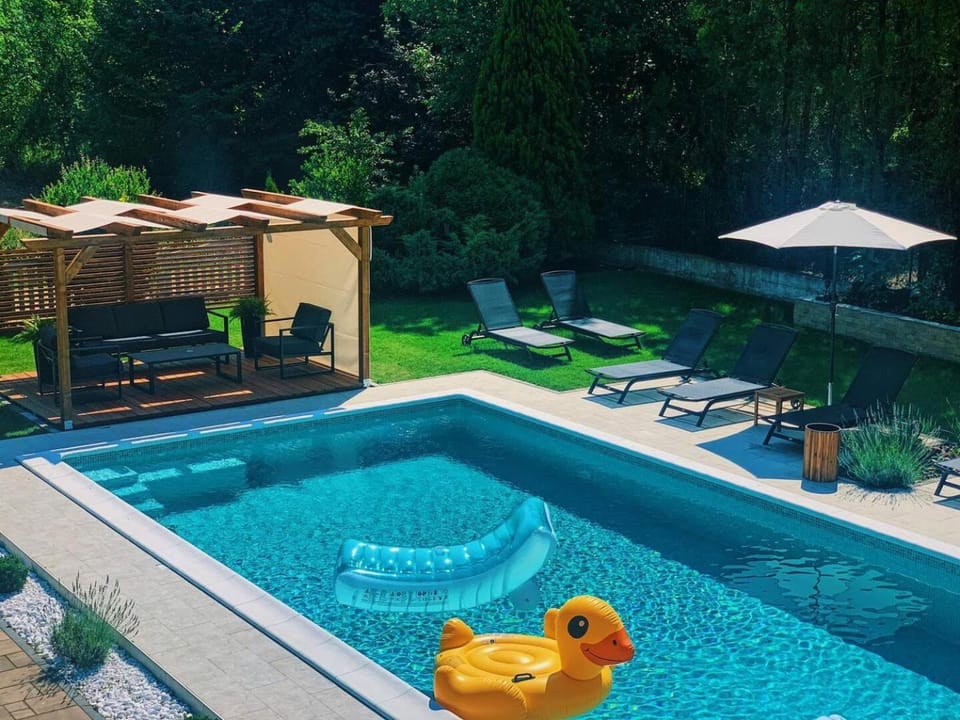 Garden, Garden view, Pool view, Swimming pool, sunbed