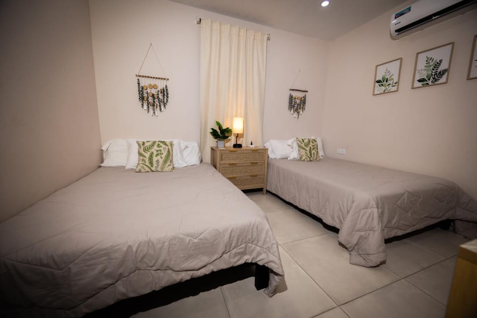 Bed, Bedroom, air conditioner