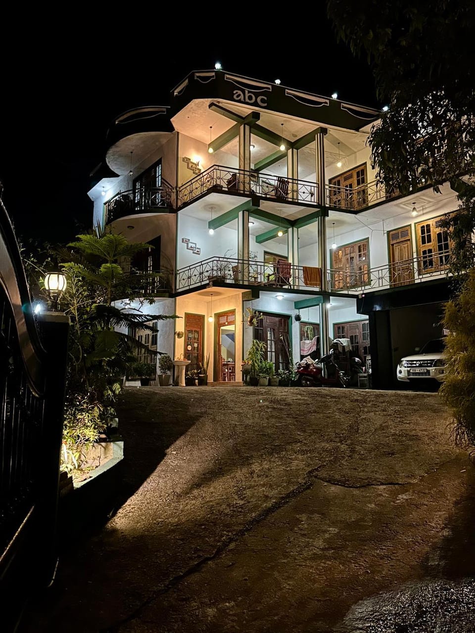 Property building, Night, Parking