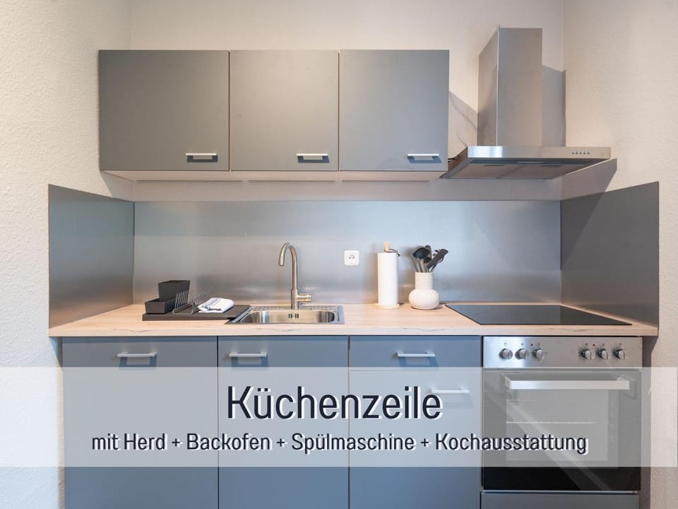 Kitchen or kitchenette, Text overlay, stove