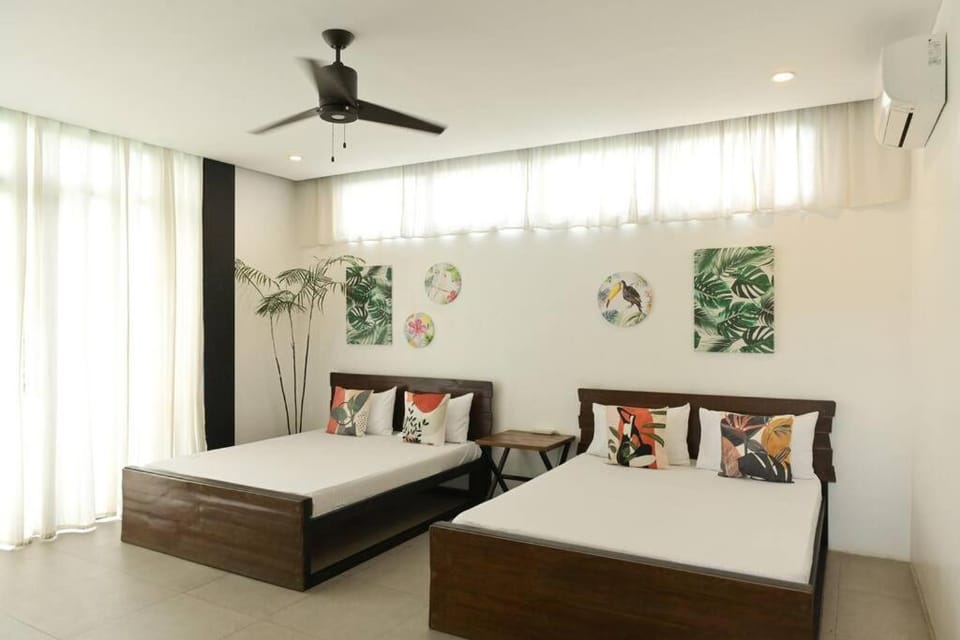 Bed, Bedroom, air conditioner