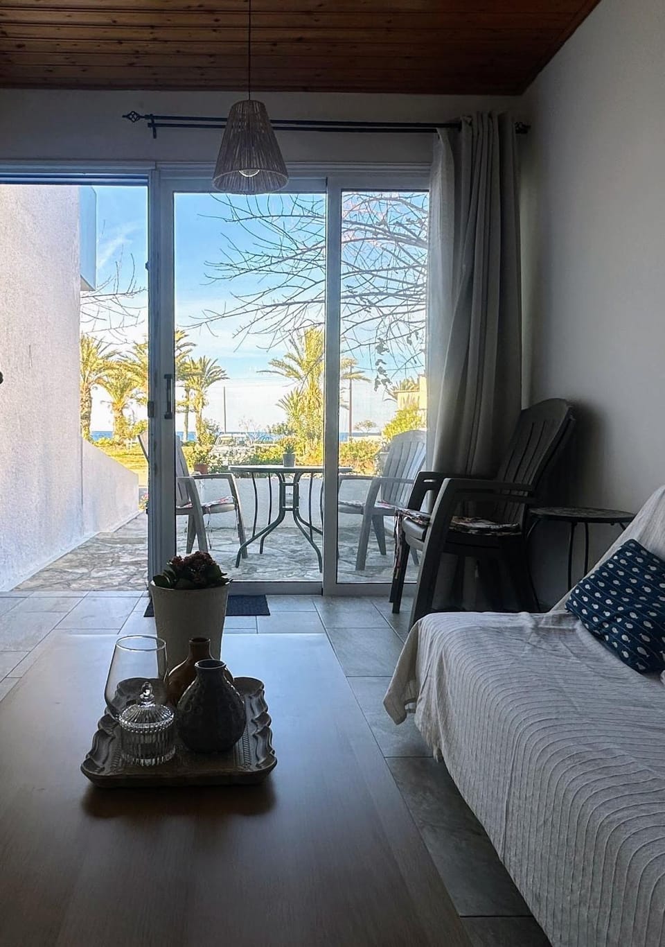 Patio, Living room, Sea view