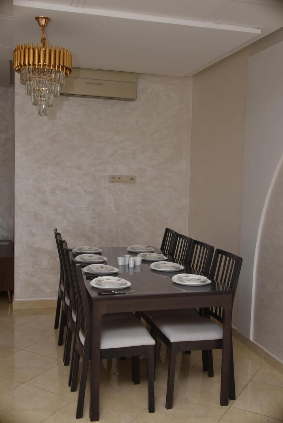 Dining area, air conditioner