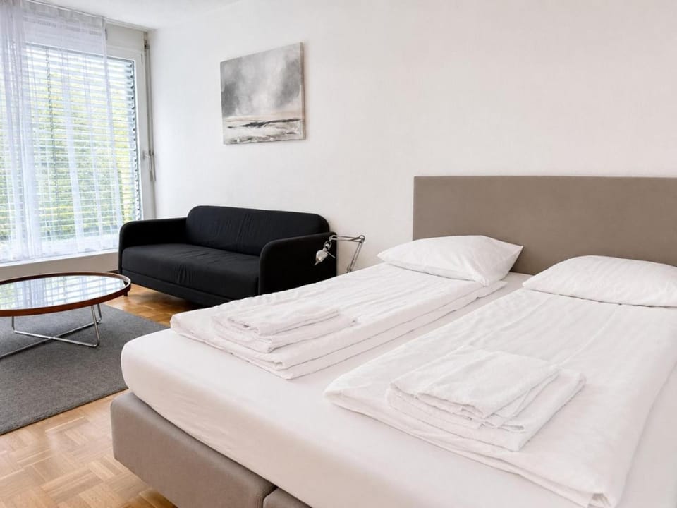 Bed, Living room, Photo of the whole room, Seating area, Bedroom, towels