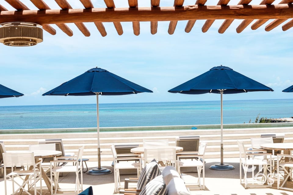 Patio, Day, Natural landscape, View (from property/room), Balcony/Terrace, Beach, Sea view, Swimming pool