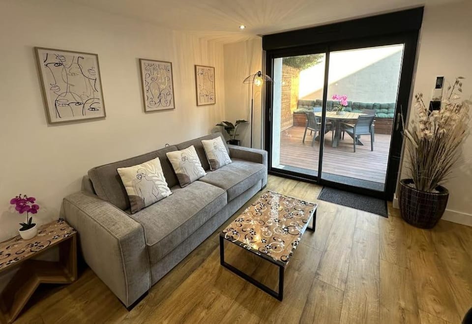 Patio, Living room, Seating area