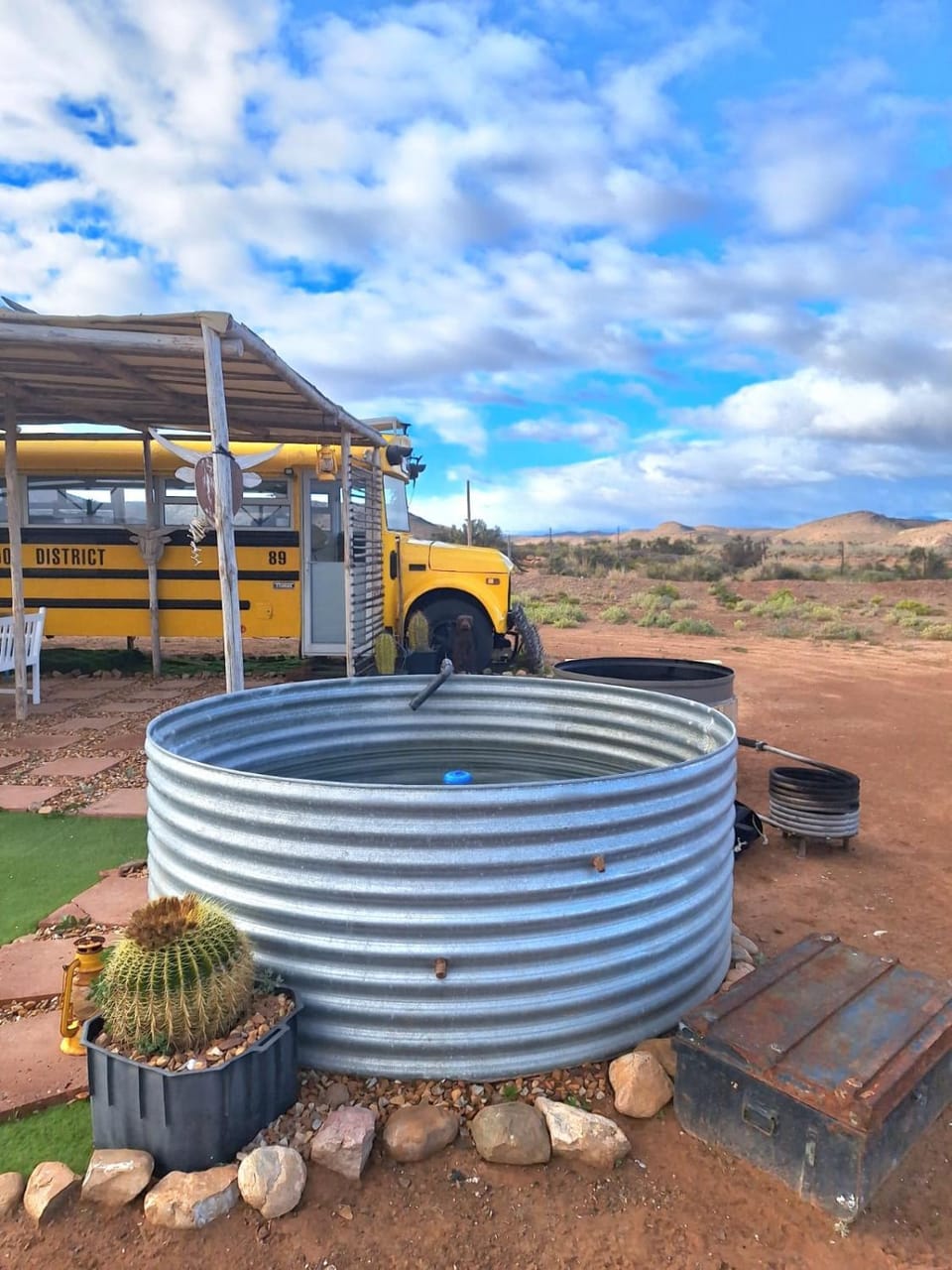 Yellow Karoo school bus Campground/ 
RV Resort in Western Cape