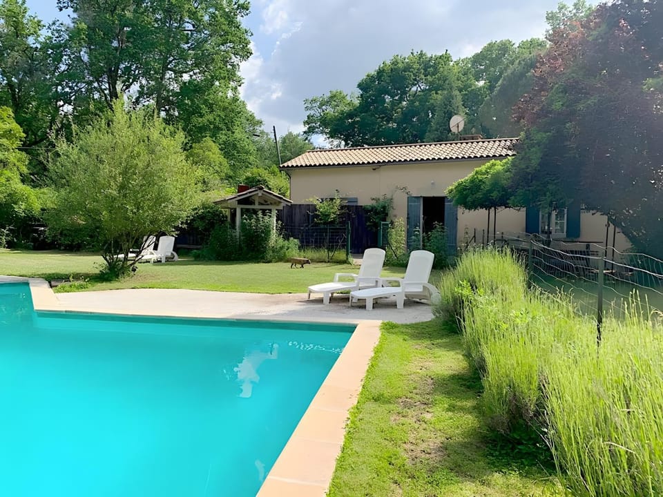 Property building, Living room, Swimming pool