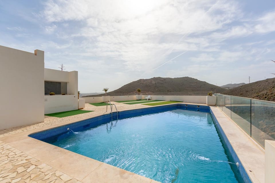 Property building, Living room, Swimming pool