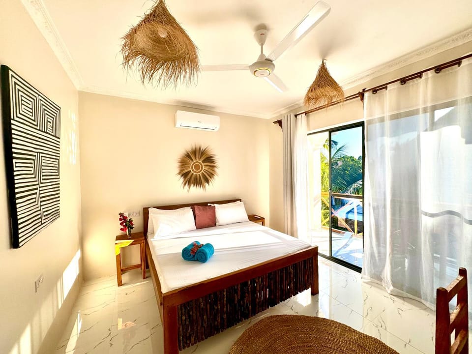 Bed, Bedroom, air conditioner