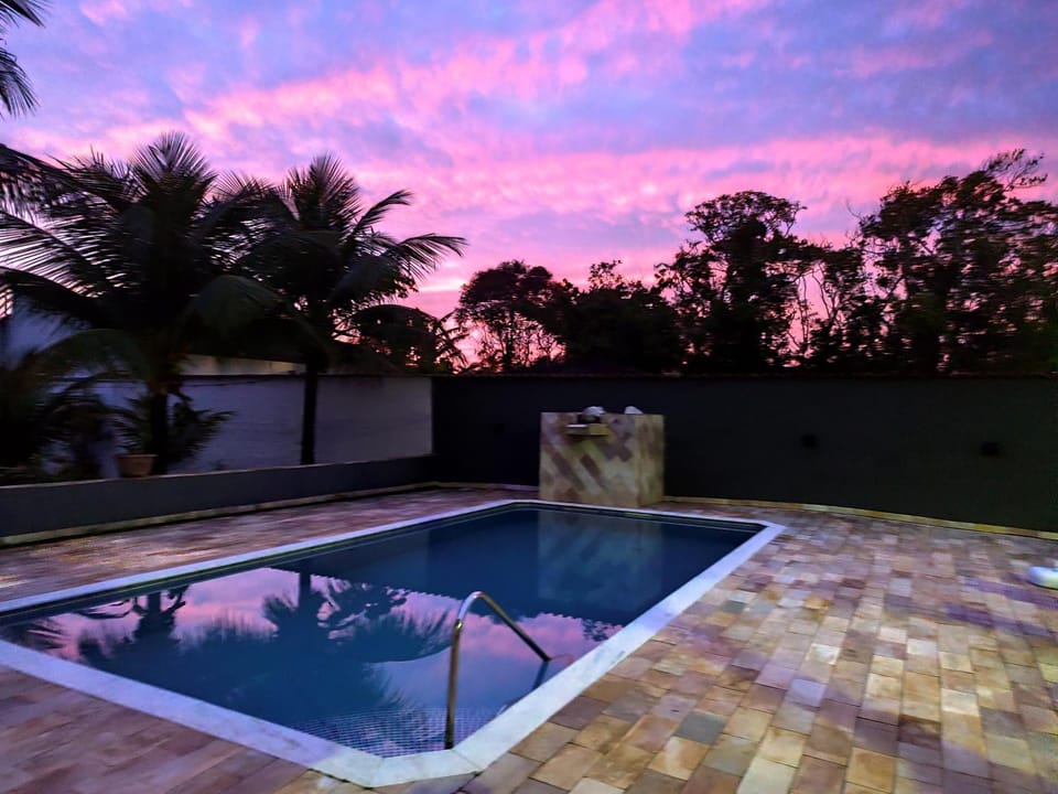 Natural landscape, Pool view, Swimming pool, Sunset, sunbed