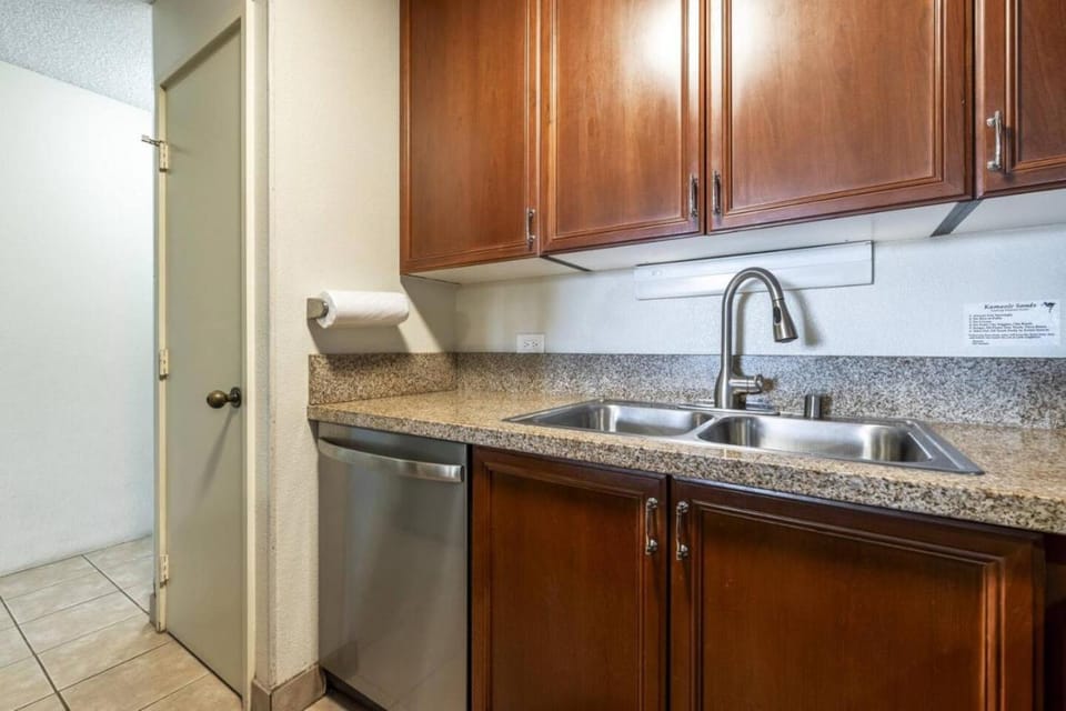 Kitchen or kitchenette, dishwasher
