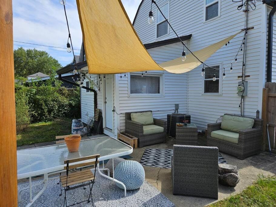 Patio, Garden, Seating area