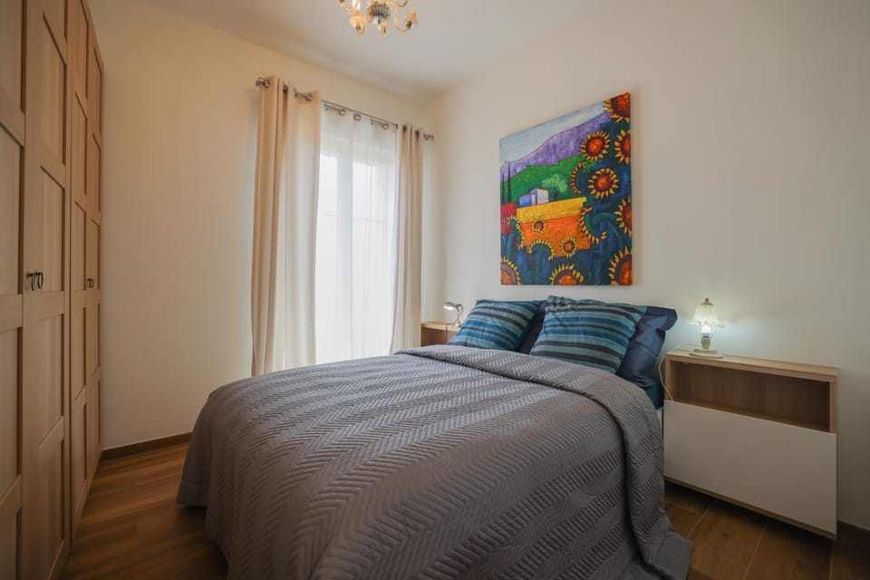Bed, Photo of the whole room, Bedroom, cot, storage, air conditioner