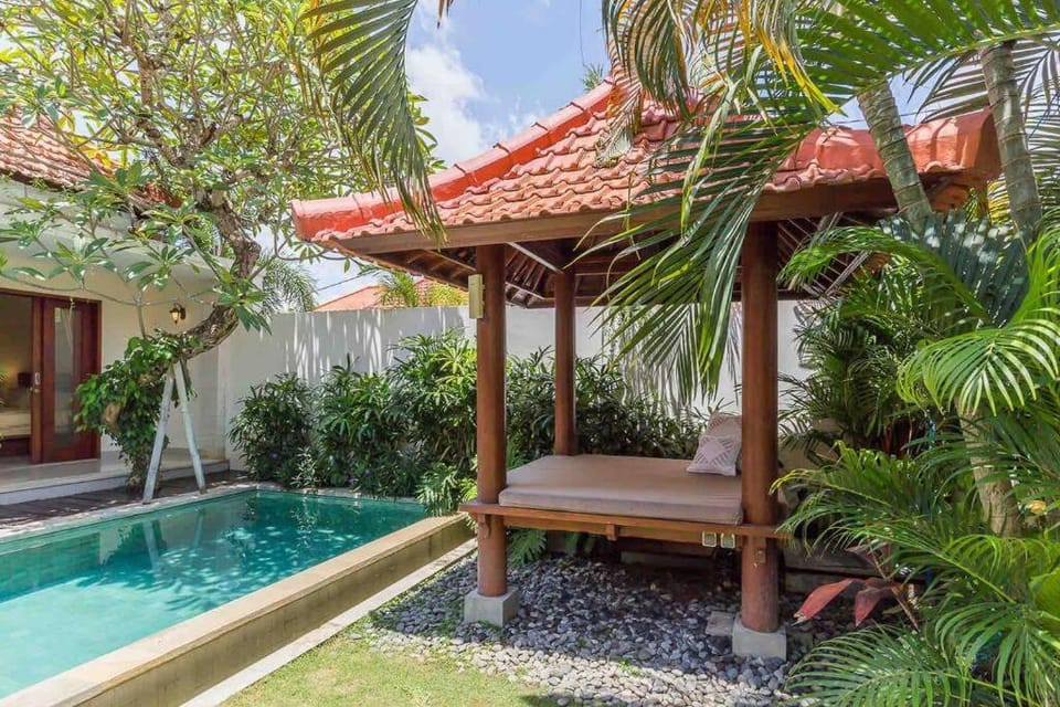 Patio, Day, Garden, Pool view, Swimming pool