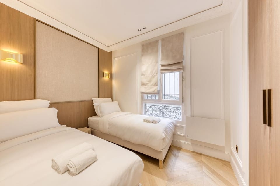Bed, Photo of the whole room, Bedroom, towels, wardrobe
