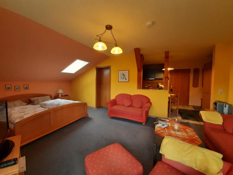 Bed, Living room, Photo of the whole room