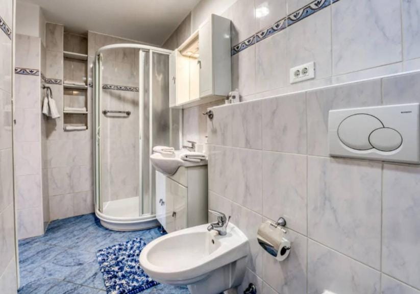 Shower, Toilet, Bathroom, bidet, towels