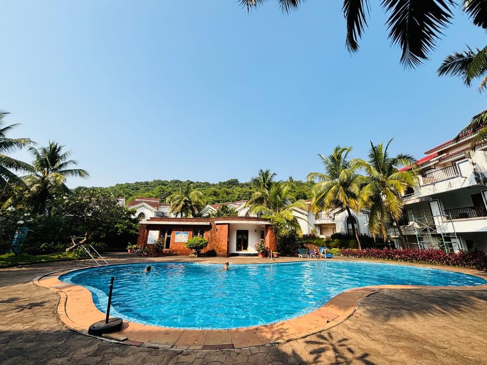 Property building, Day, Natural landscape, Pool view, Swimming pool, sunbed