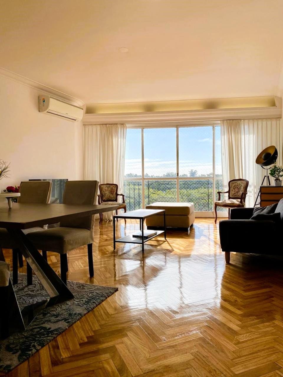 Living room, Dining area, air conditioner