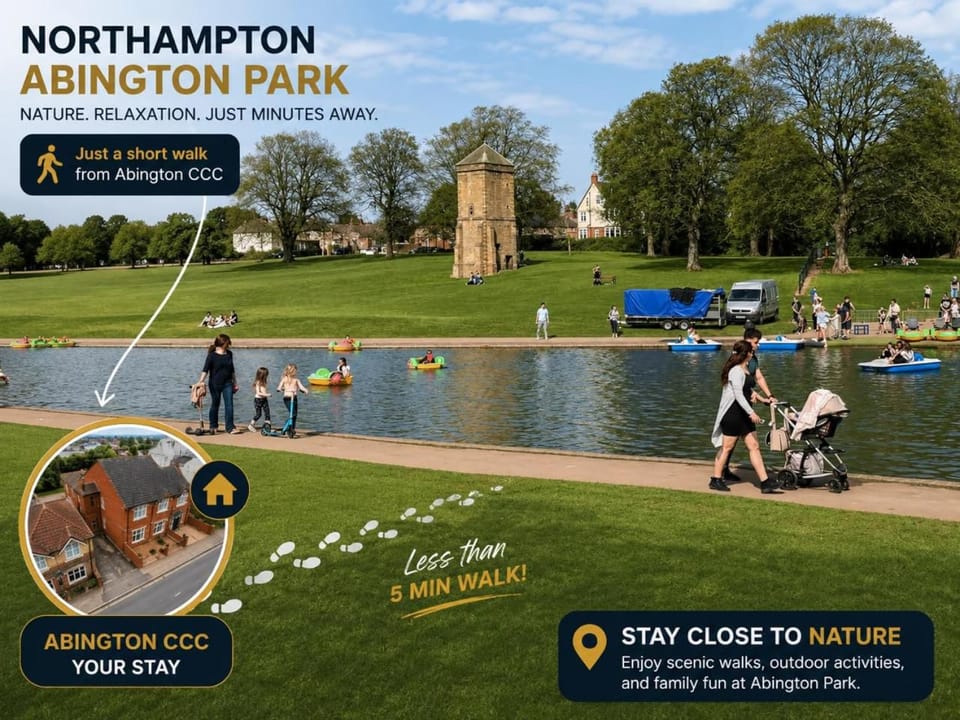 Abington CCC Villa, Luxury, Sleeps up to 15, Northampton Centre, next to Cricket Ground, Games & Cinema Room Villa in Northampton