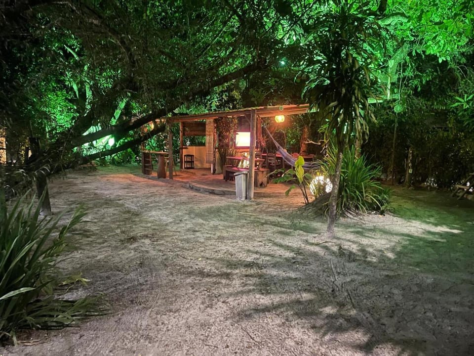 Night, Dining area, Garden view