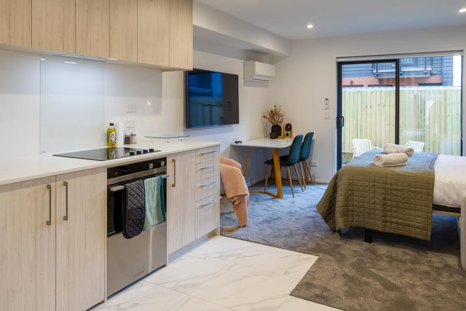 Bed, TV and multimedia, Kitchen or kitchenette, Living room, Photo of the whole room, Seating area, Dining area, Bedroom, oven, towels