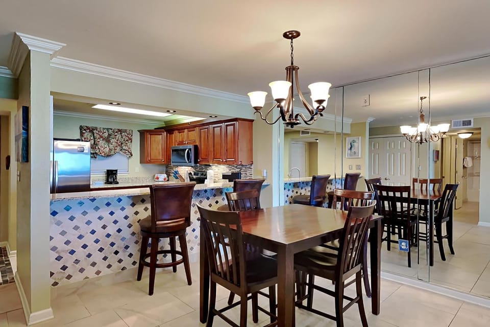 Kitchen or kitchenette, Dining area, furniture, microwave