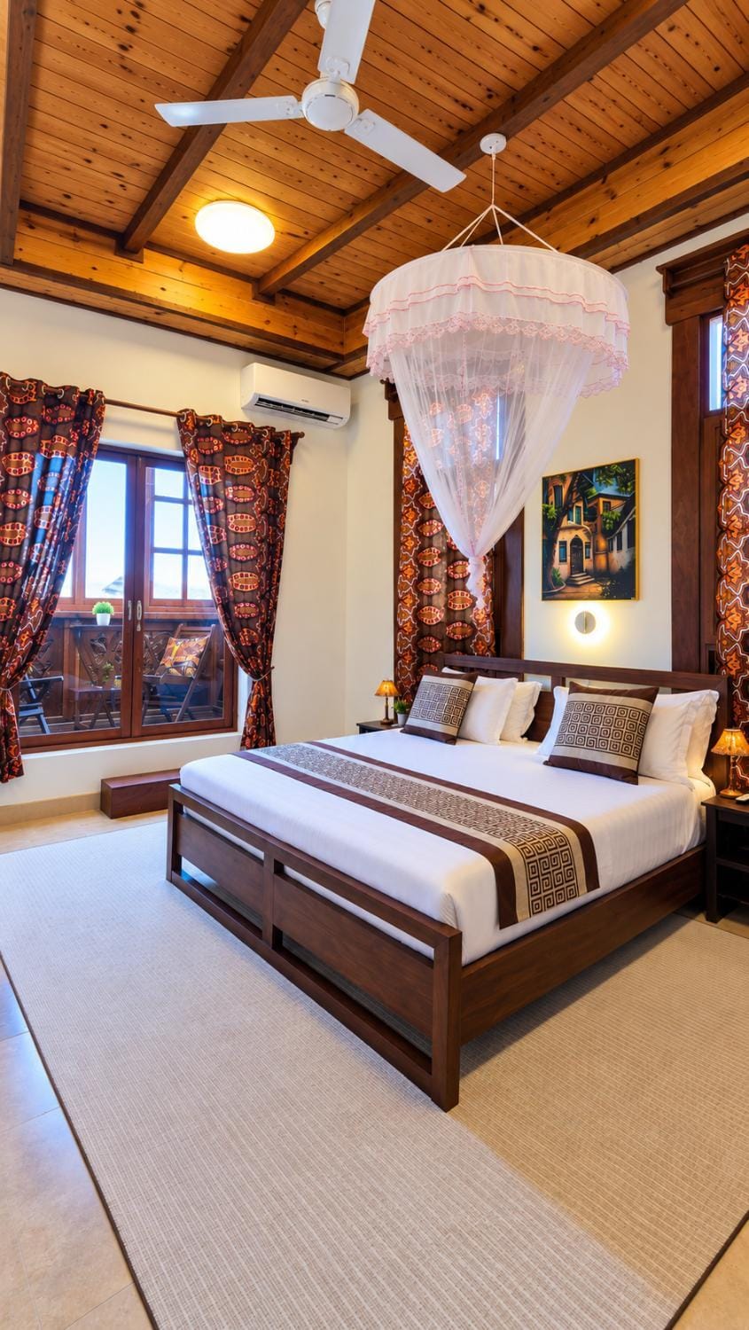 Bed, Balcony/Terrace, Bedroom, air conditioner