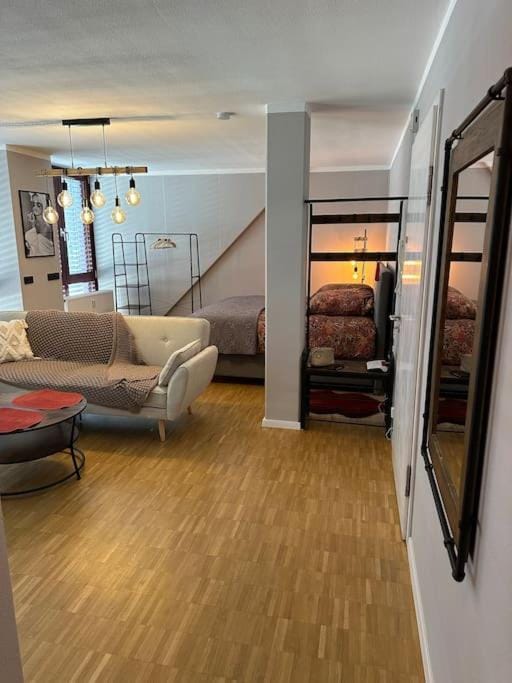 Bed, Living room, Photo of the whole room, Seating area, Bedroom
