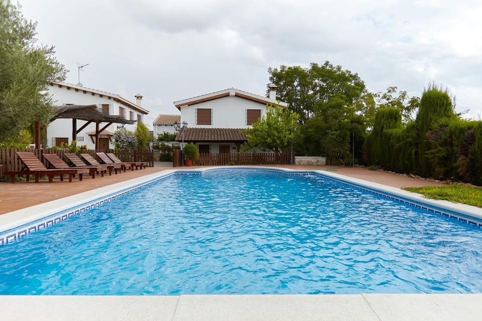 Property building, Living room, Swimming pool