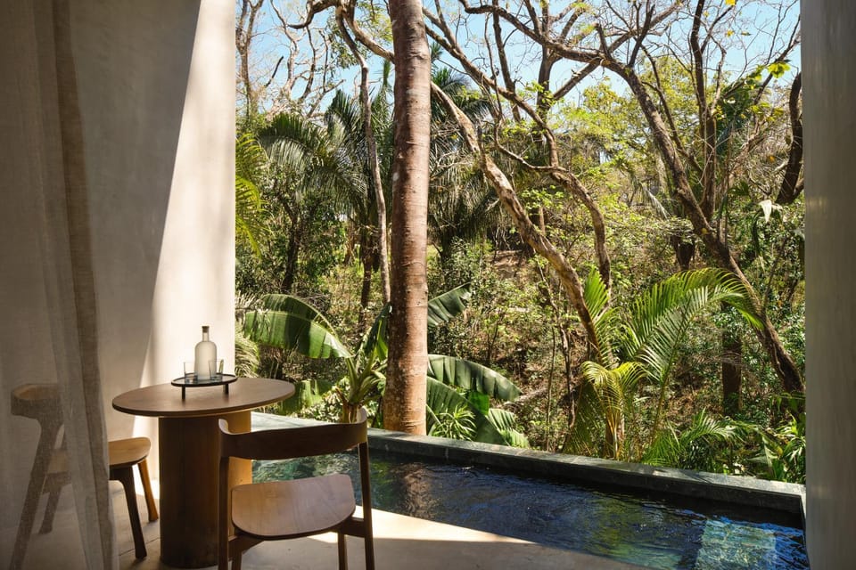 Patio, Spring, Day, Natural landscape, Garden, View (from property/room), Balcony/Terrace, Dining area, Garden view, Pool view, Swimming pool