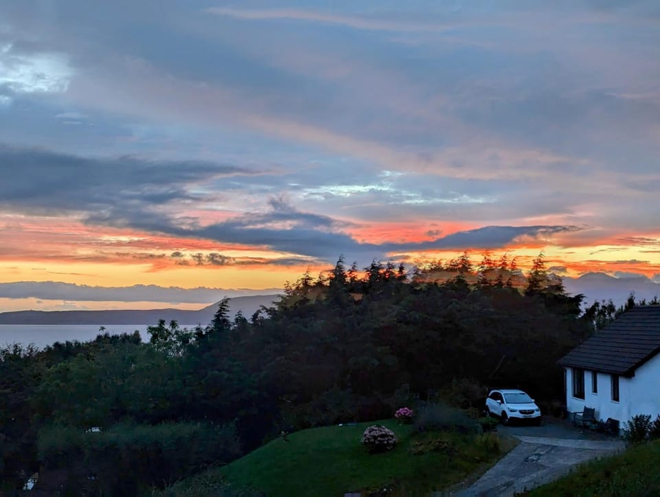 Natural landscape, Sea view, Sunset