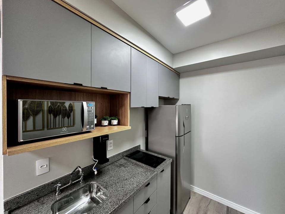 Studio com piscina a 1 minuto a pé do Metrô Brooklin Apartment in Sao Paulo City