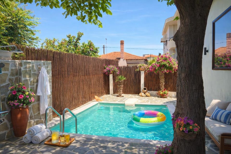 Children play ground, Garden, Garden view, Pool view, Swimming pool, young children, sunbed