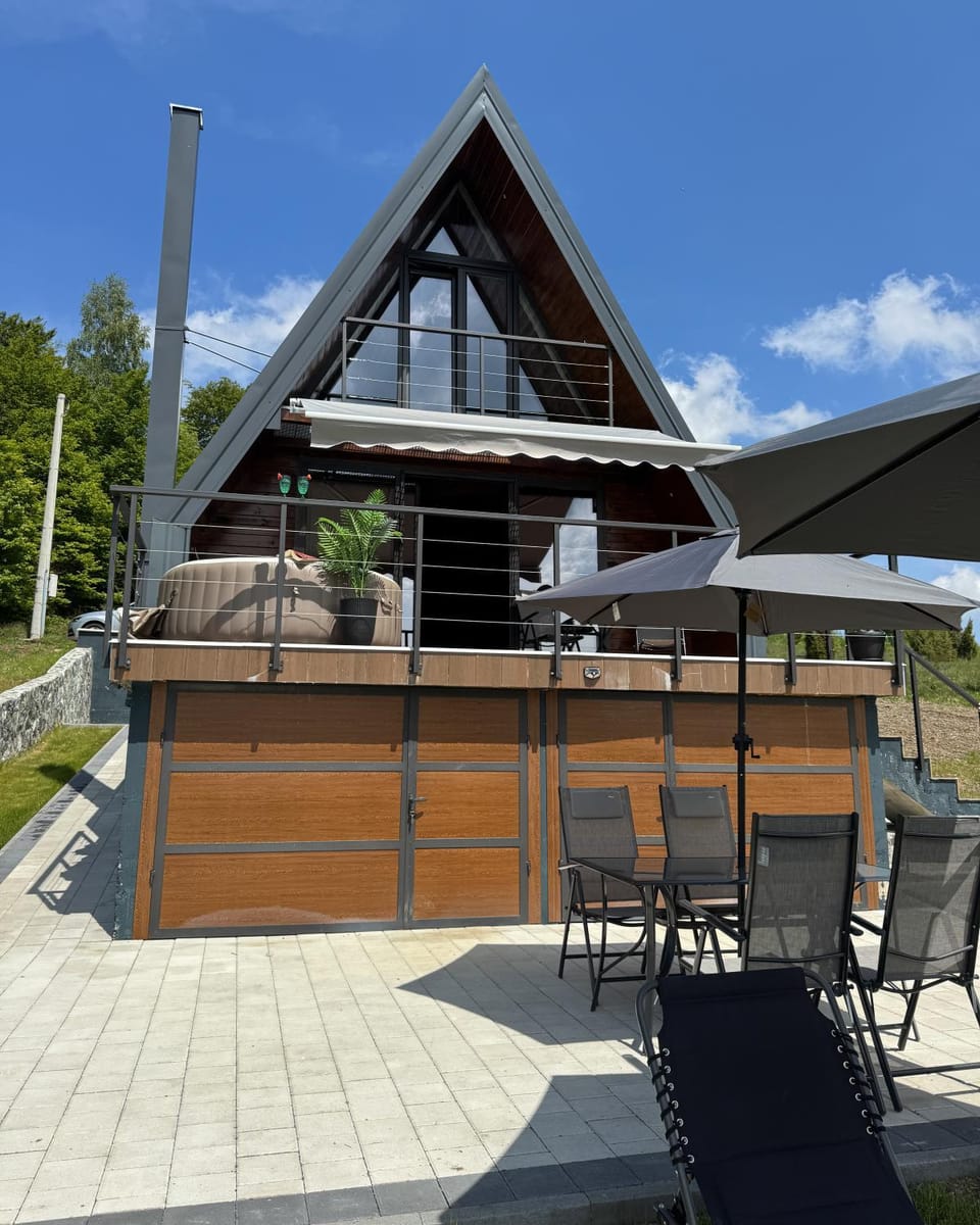 Property building, Patio, Hot Tub, View (from property/room), Balcony/Terrace, Swimming pool