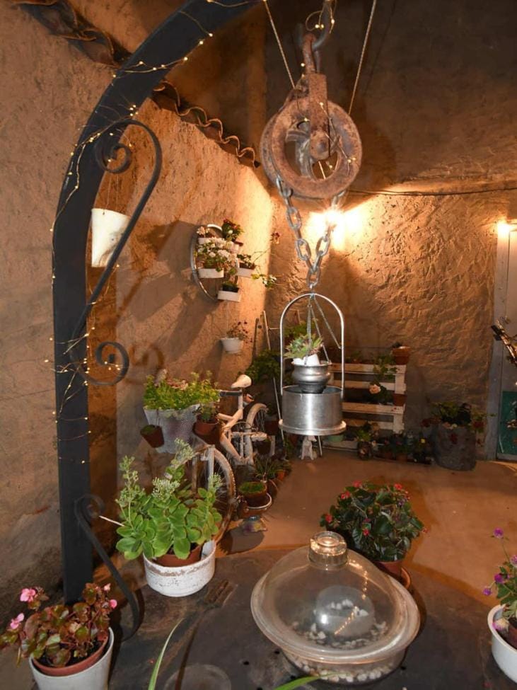 Patio, Patio, Night, Inner courtyard view