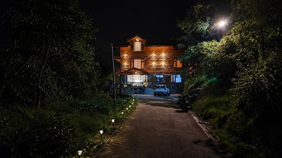 Property building, Night, Parking
