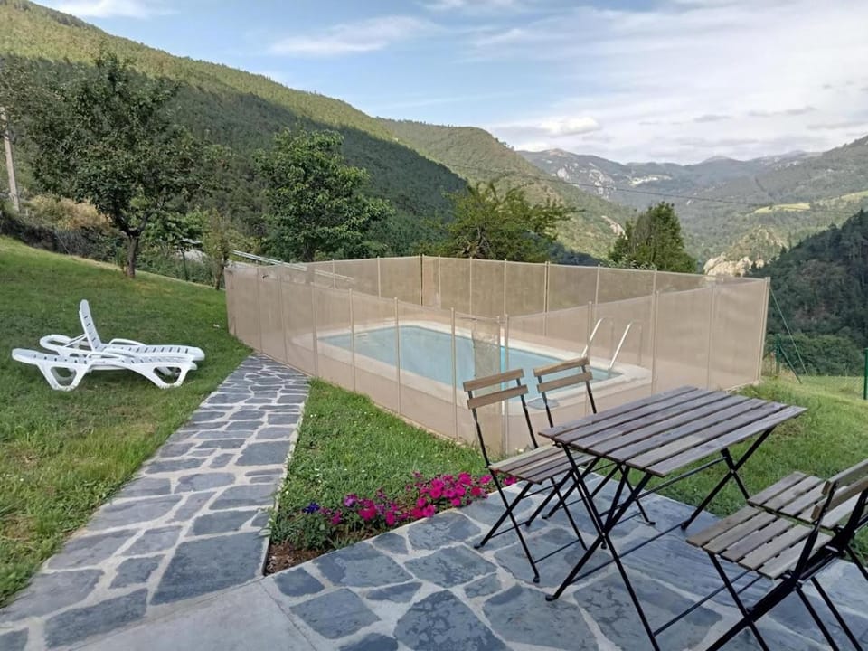 Natural landscape, Mountain view, Swimming pool