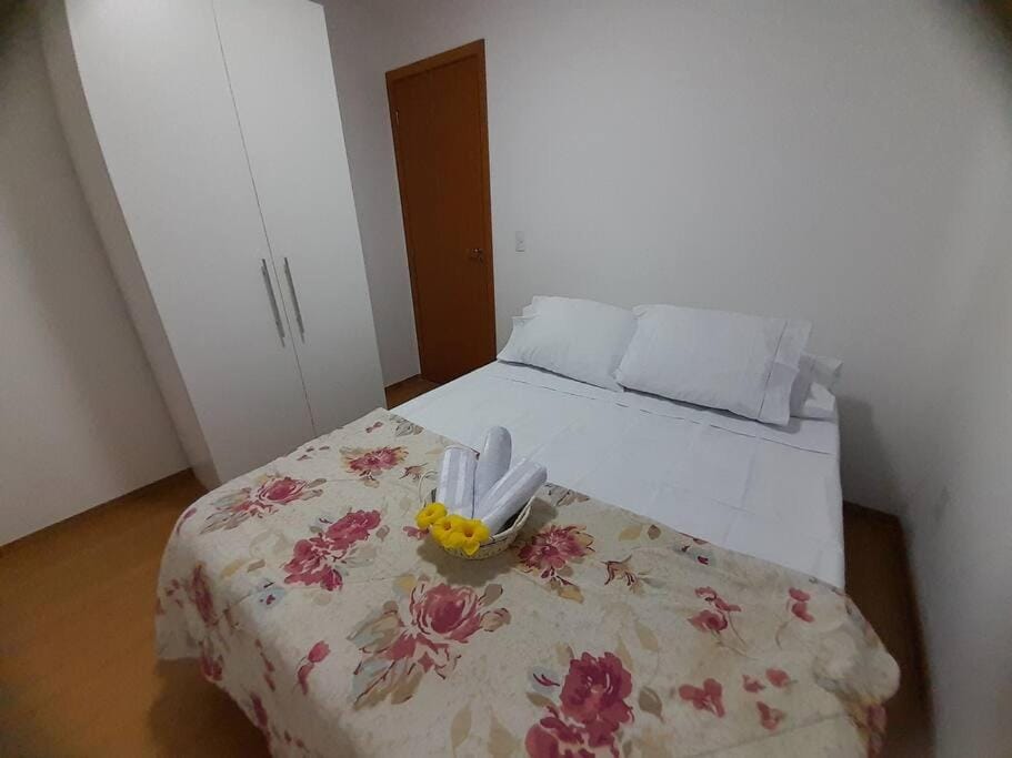 Bed, Photo of the whole room, Bedroom, towels, wardrobe