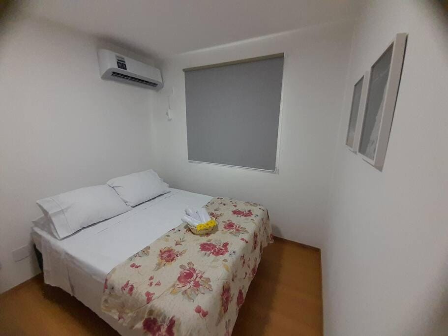 Bed, Photo of the whole room, Bedroom, towels, air conditioner