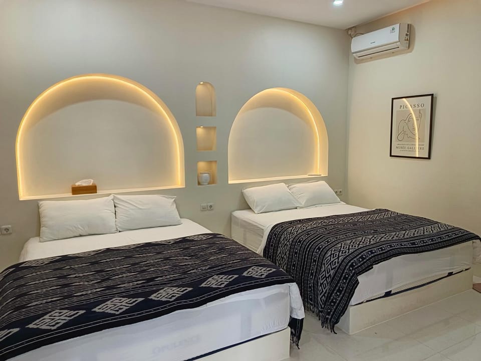 Bed, Bedroom, air conditioner
