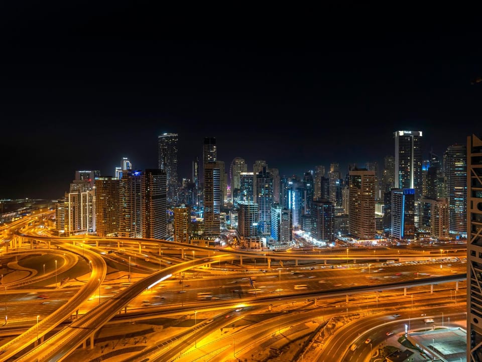 Night, City view, Street view
