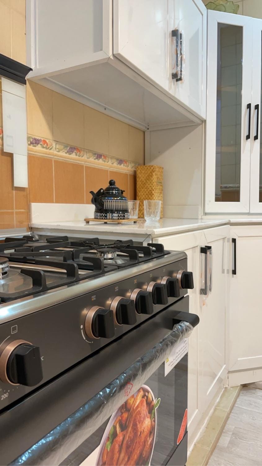 Kitchen or kitchenette, dishwasher, stove