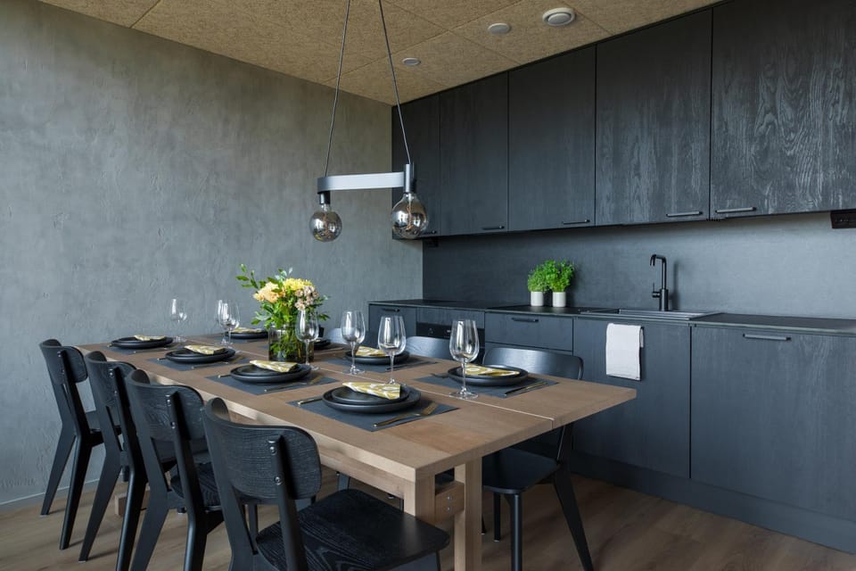 Kitchen or kitchenette, Dining area, stove