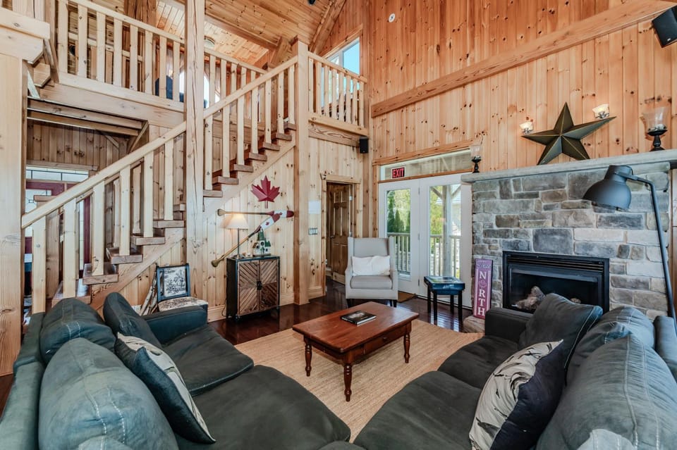 Living room, fireplace